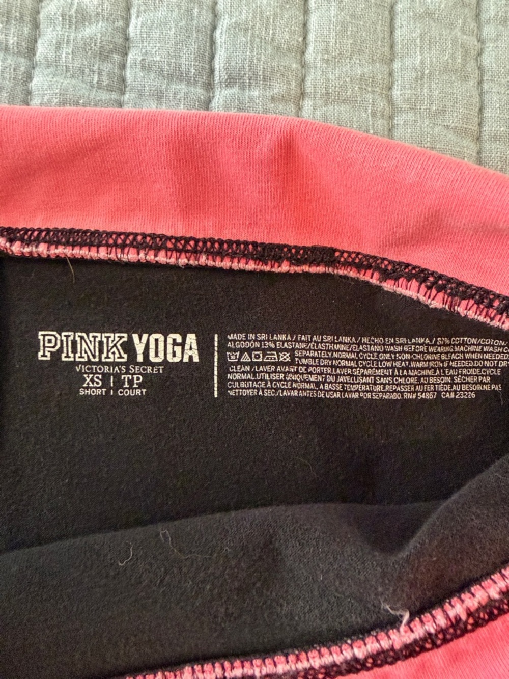 Victoria's Secret Black Straight-Leg Pants with Coral Waistband - Picture 3 of 6